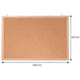 Cadre en pin, 1 000 x 600 mm Tableau en liège Memoboard FRANKEN - Tableau en liège FRANKEN Memoboard à cadre en pin, 1 000 x 600 mm, avec ses dimensions