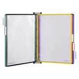 Porte document A4 mural magnétique djois avec 5 poches assorties