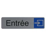 Plaque adhésive Entrée EXACOMPTA 67171E, flèche entrante sur pavé bleu