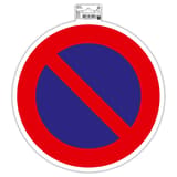Panneau interdit de stationner adhésif EXACOMPTA 67011E, cercle rouge barré sur fond bleu