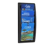 Trieur mural Quick Fit PAPERFLOW A4, 4 cases, noir