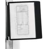 Porte document A4 magnétique DURABLE VARIO à 10 pochettes noires sur un montant métallique