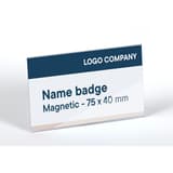 Badge magnétique EUROPEL 75 x 40 mm avec une carte nominative