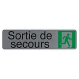 Plaque adhésive Sortie de secours EXACOMPTA 67172E, homme qui court sur pavé vert