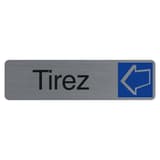 Plaque adhésive Tirez EXACOMPTA 67156E, flèche vers la gauche sur pavé bleu