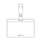 Dessin du fabricant pavo : porte badge visiteur à clip