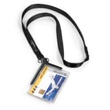 Porte badge DE LUXE DURABLE en acrylique avec cordon textile