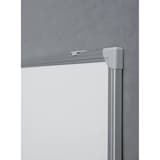 Angle du cadre aluminium et coin gris du tableau blanc FRANKEN U-Act! Line