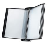 Porte document A4 mural djois VEO, cadre aluminium argent et poches noires