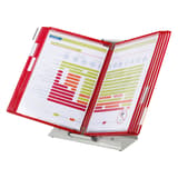 Pupitre de table djois à poches rouges avec documents