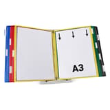 Pupitre de table djois A3 en métal à 20 poches de couleurs assorties