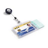 Porte badge double DURABLE avec 2 cartes en paysage
