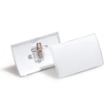 Porte badge CLICK FOLD DURABLE 75 x 40 mm ouvert, avec pince combinée