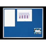 Tableau feutrine FRANKEN PRO bleu à cadre aluminium, de face