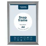 Porte affiche EUROPEL Premium A4, profilé aluminium argent de 25 mm