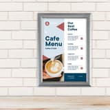 Porte affiche EUROPEL Premium argent avec une affiche