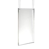 Porte affiche acrylique EUROPEL A4 suspendu par deux fils