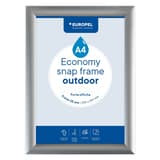 Porte affiche extérieur EUROPEL Economy Outdoor A4, profilé aluminium argent