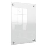 Porte affiche mural nobo en acrylique transparent A4, fixé par entretoises