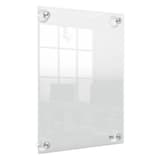 Porte affiche nobo en acrylique transparent A4 à ventouses, repositionnable