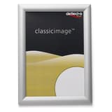 Porte affiche clipsable deflecto avec une affiche