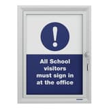 Porte affiche à serrure FRANKEN PRO Security A4, cadre aluminium argent de 32 mm
