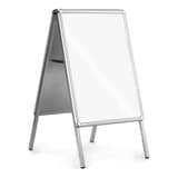 Stop-trottoir porte-affiche magnetoplan SP A2, cadres aluminium argent