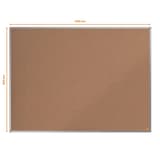 Tableau en liège nobo Essence à cadre aluminium, 1 200 x 900 mm, cotes