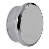 Aimant puissant néodyme MAUL de 22 mm, coiffe en acier argent clair