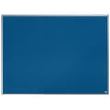 Tableau feutrine nobo Essence bleu à cadre aluminium, 1 200 x 900 mm, de face