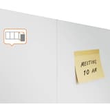 Magnétique sans cadre, 900 x 600 mm Tableau blanc Infinity NOBO - Deux tableaux blancs nobo Infinity juxtaposés, avec une note adhésive