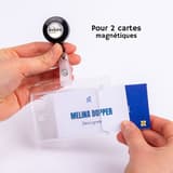 Insertion de la 2e carte dans le porte badge AVERY