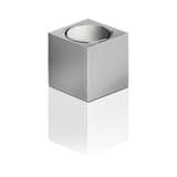 Vue en coupe de l'aimant cube SuperDym : aimant néodyme dans son boîtier en aluminium