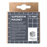 Boîte de 5 aimants néodyme cubes SuperDym aluminium sigel
