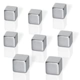 Huit aimants néodyme cubes Be!Board sigel argentés