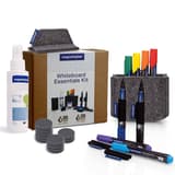 Kit tableau blanc magnetoplan Whiteboard Essentials gris : pot, effaceur, marqueurs, aimants et nettoyant