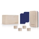 Kit tableau blanc magnetoplan Wood Series : organiseur, effaceur, feutres et aimants en bouleau