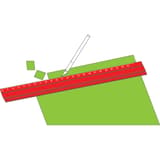 A4, blanc Papier magnétique MAGNETOPLAN - Découpe d'une feuille de papier magnétique à la règle et au cutter