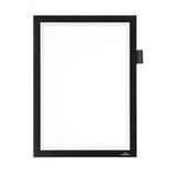 Cadre adhésif DURABLE DURAFRAME NOTE A4 noir, vide, avec son porte-stylo