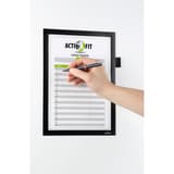 Cadre adhésif DURABLE DURAFRAME NOTE A4 noir, écriture sur la fiche sans ouvrir le cadre