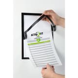 Cadre adhésif DURABLE DURAFRAME NOTE A4 noir, insertion de la fiche