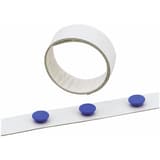 Bande métallique adhésive DURABLE blanche avec des aimants bleus