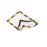 Cadre adhésif de sécurité DURAFRAME SECURITY DURABLE A4 jaune et noir, cadre soulevé