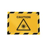 Cadre magnétique de sécurité DURAFRAME MAGNETIC SECURITY DURABLE A4 jaune et noir, avec un pictogramme de sécurité