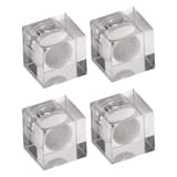 15 mm, 1,5 kg, lot de 4 Aimant néodyme cube acrylique MAUL - Quatre aimants néodyme cubes acryliques transparents MAUL
