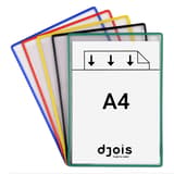 Lot de 5 pochettes Tarifold sans pivots djois A4 en coloris assortis