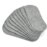 Lot de 10 feutres de rechange gris pour effaceur Earth Bi-Office AA0612
