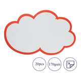 Nuage de modération autocollant FRANKEN 230 x 150 mm, fond blanc bordé de rouge