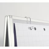 Acrylique transparent, lot de 2 Crochets pour bloc paperboard Meet up SIGEL - Détail d'un crochet sigel tenant un bloc