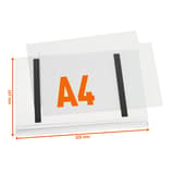 Cotes de la pochette d'affichage étanche magnétique DURABLE